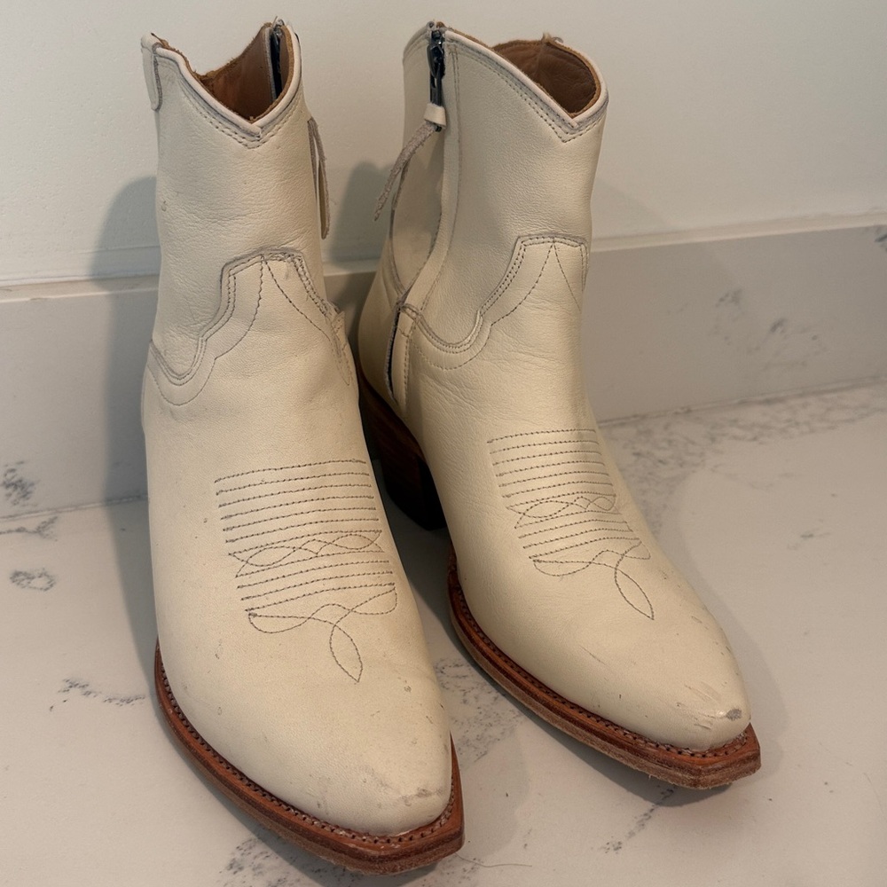 Tecovas The Daisy Cowgirl Boots in Bone Color Womens Size 7.5 - Picture 16 of 16